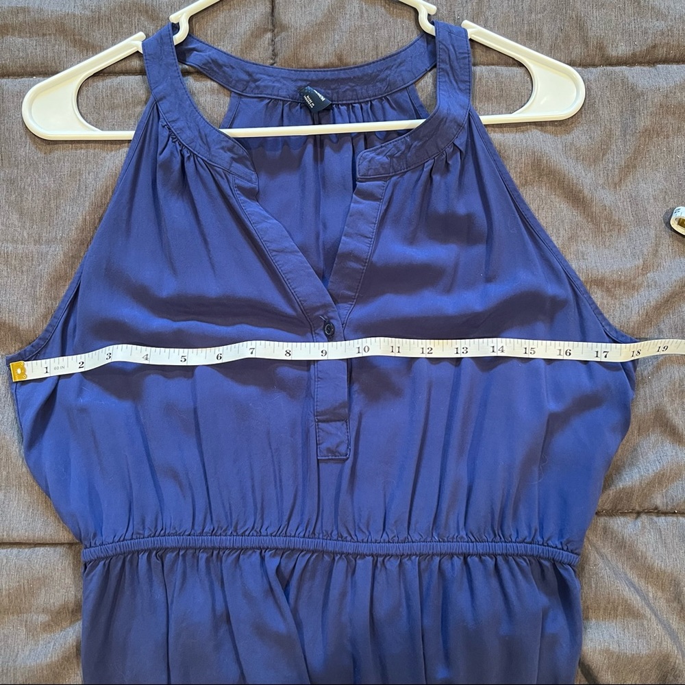 Old Navy Summer Tank Dress Royal Blue Size Medium Halter Spring Casual V-neck - Picture 8 of 9